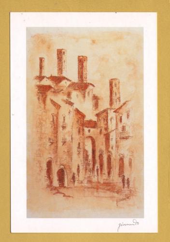 `Dawn, Pertinax Arch by Gianni Do` - Postally Unused (signed by artist to rear) - Producer Unknown Postcard.