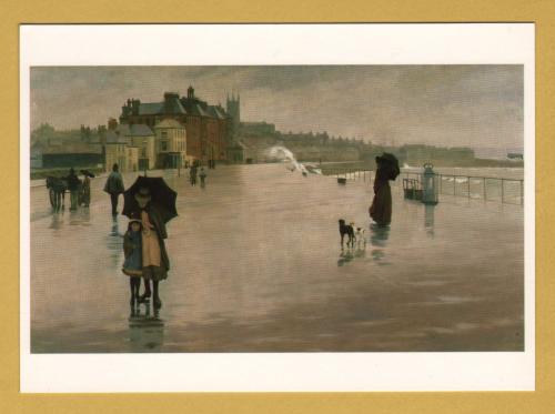 `The Rain it Raineth Every Day, 1889 by Norman Garstin` - Postally Unused - Penlee House Gallery Postcard.