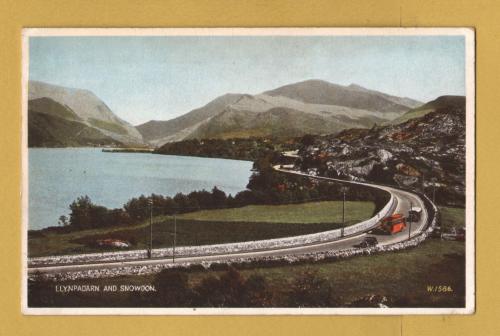 `Llynpadarn and Snowdon - W1586` - Postally Unused - J.Valentine & Sons Postcard.
