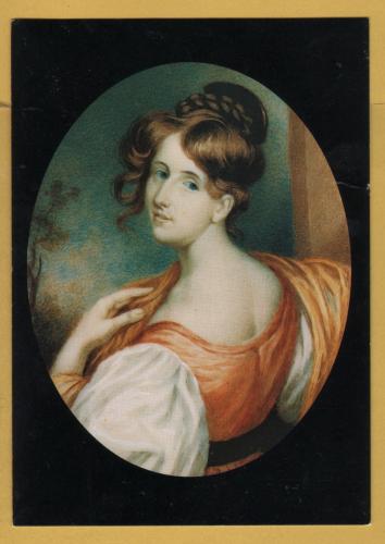 `Miniature Portrait of Elizabeth Gaskell by William John Thomson` - Postally Unused (although message written to rear) - Judges Postcard.