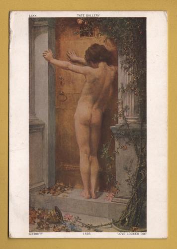 `Love Locked Out by Anna Lea Merritt` - Postally Unused - Tate Postcard.