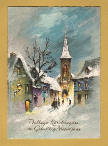 `Merry Christmas and Happy New Year`- Dutch Card - Postally Used-1966 - Gebrs, Spanjersberg Postcard.