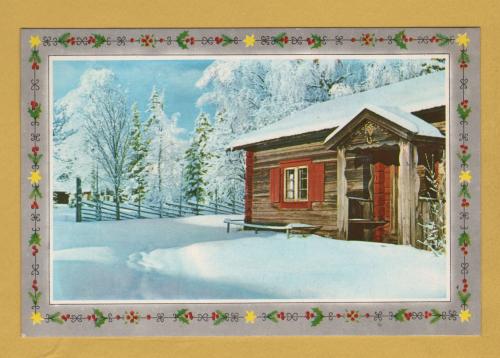 `Merry Christmas and Happy New Year`- Swedish Card - Postally Used-1967 - SGV Postcard.