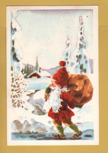 `Merry Christmas and Happy New Year`- Swedish Card - Postally Used-1967 - Producer Unknown Postcard.