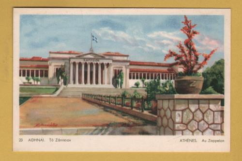 `ATHENS - The Zappeion` - Postally Unused - Delta Postcard.