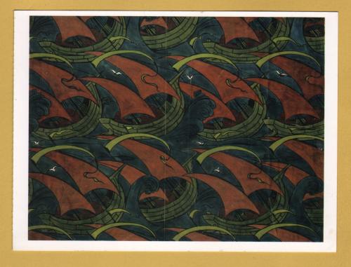 `The Three Men of Gotham, c1889 by C.F.A. Voysey` - Postally Unused (although there is a message to rear) - Pomegranate Postcard.