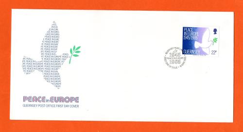 Bailiwick Of Guernsey - FDC - 1985 - Peace in Europe Issue - Official First Day Cover