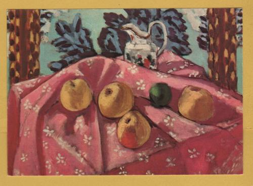 `Matisse - Apples on Pink Tables 1922 by Henri Matisse` - Postally Unused - Mondadori International Postcard.