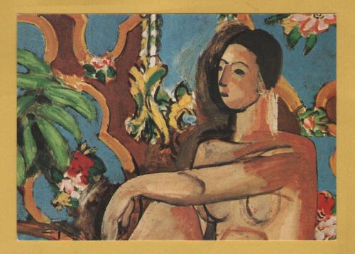 `Matisse - Decorative Figure on an Ornamental Background by Henri Matisse` - Postally Unused - Mondadori International Postcard.