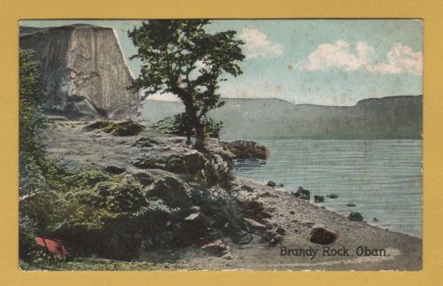 `Brandy Rock, Oban - Fine Art Postcards` - Postally Unused - Shurey`s Publications Postcard.