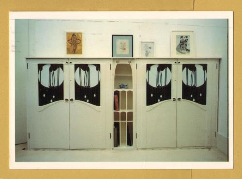 `BOOKCASE 1900 by Charles Renie Mackintosh` - Postally Used-1995 - University of Glasgow Postcard.