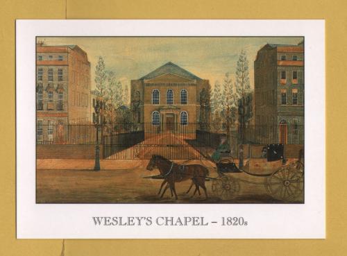 `Wesley`s Chapel 1821 by R.T.Battery` - Postally Unused - Jarrold Publishing Postcard.