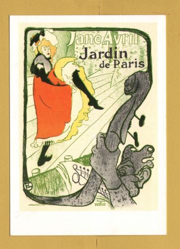 `Henri De Toulouse-Lautrec -`Poster for the `Jardin de Paris`, 1893` - Postally Unused - Hazan, Paris Postcard.