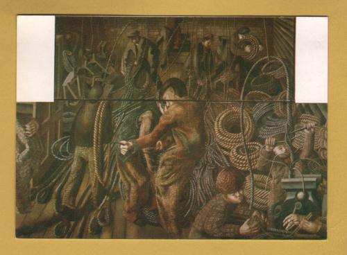 `Shipbuilding on the Clyde: The Riggers by Stanley Spencer - Imperial War Museum` - Postally Unused - Stanley Spencer Gallery Postcard.
