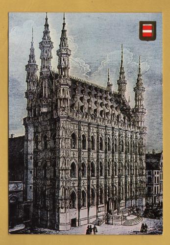 `LEUVEN - City Hall - Belgium` - Postally Unused - Green Shield Postcard.