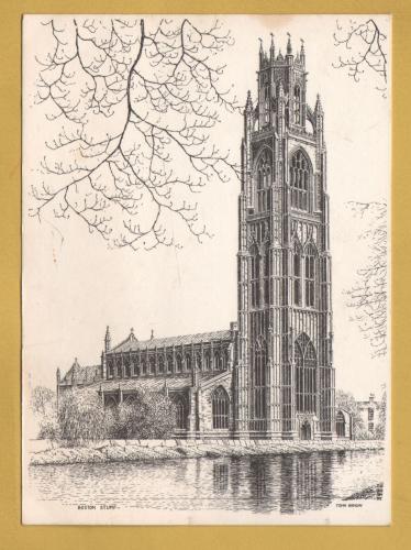 `Boston `Stump`-The 272ft High Tower of St Bosoph`s Church, Boston by John Bangay` - Postally Unused - John Bangay Postcard.