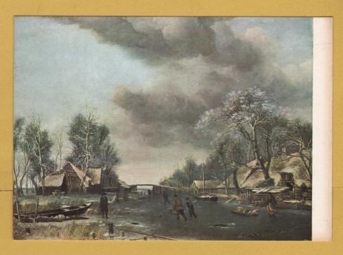 `Amsterdam, Rijksmuseum - Winter Scene by Johannes van de Cappelle` - Postally Unused - Museum Postcard.