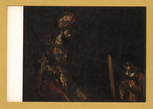 `Saul and David by Rembrandt` - Postally Unused - Mauritshuis Postcard.
