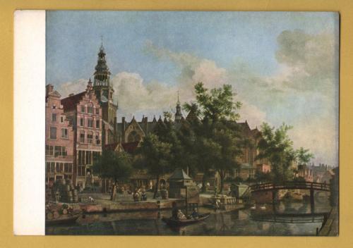 `View of Amsterdam by Jan van der Heyde` - Postally Unused - Mauritshuis Postcard.