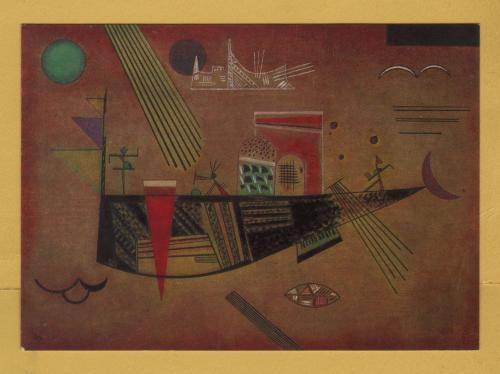 `Moody 1930 by Wassily Kandinsky` - Postally Unused - Boyman`s-van Beuningen Museum Postcard.