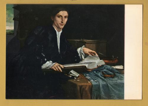 `Venice Academy Galleries - `Picture of a Youth by Lorenzo Lotto`` - Postally Unused - Girotto B Postcard.