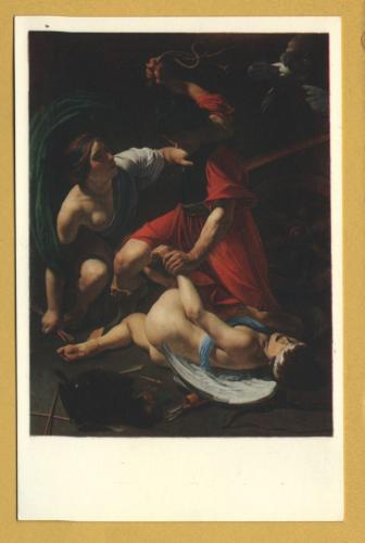 `The Chastisement of Love by Michelangelo da Caravaggio` - Postally Unused - Arthur J.Heliochrome Postcard.