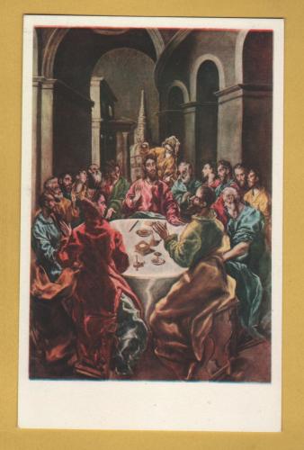 `The Feast in the House of Simon by El Greco (Dominico Theotocopuli)` - Postally Unused - Arthur J.Heliochrome Postcard.