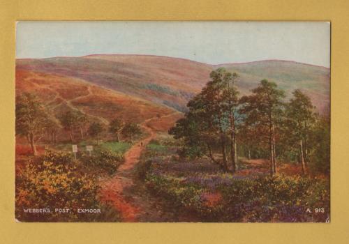 `Webber`s Post, Exmoor` - Valentines A913 Postcard for Bamforths - Postally Unused - Bamforth Postcard.