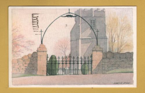 `St Olave`s Church at Gatcombe by Martin Swan` - Postally Unused - Wight Places Postcard.