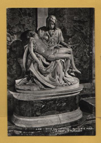 `Vatican City - Basilica of St Peter - `The Pity` by Michelangelo` - Postally Unused - Brunner & Co Postcard.