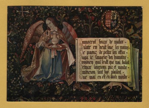 `The Loire Valley Chateaux - Tapestry of Angels Bearing the Instruments of the Passion` - Postally Unused - Greff Postcard.