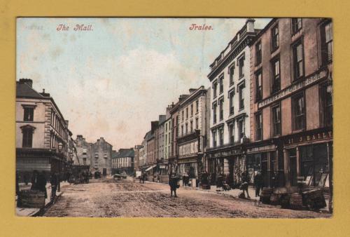 `The Mall, Tralee` - Postally Used-1915 - Producer Unknown Postcard.