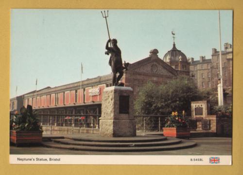 `Neptune`s Statue, Bristol` - Postally Unused - E.T.W.Dennis Postcard.