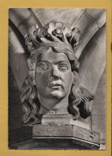 `Auxerre Cathedral - The Sibyl (13th cent), North Side of the Ambulatory` - Postally Unused - Macron Postcard.