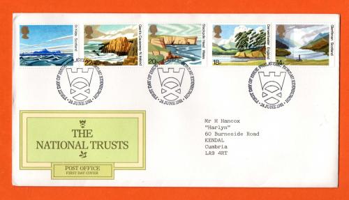 Post Office - FDC - 24th June 1981 - `The National Trusts` - Addressed First Day Cover