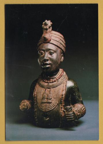 `Upper Half of a Figure of an Oni (King), Ife, 15th/16th cent - Museum of Ife Antiquities, Ife` - Postally Unused - Detroit Institute of Arts Postcard.