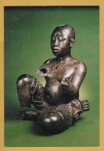 `Seated Figure, Tsoede - 13th/14th cent - National Museum, Lagos` - Postally Unused - Detroit Institute of Arts Postcard.