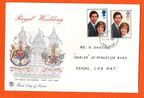 Stuart - FDC - 22nd July 1981 - `The Royal Wedding` - Addressed First Day Cover