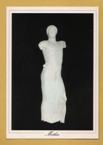 `Marsala - Motya Charioteer` - Postally Unused - Sasa Anselmo Postcard.