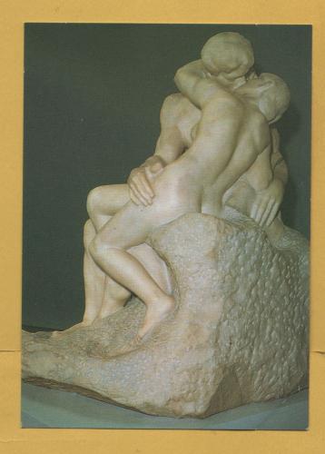 `The Kiss (detail) by Auguste Rodin` - Postally Unused - Tate Gallery Postcard.