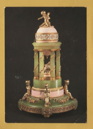 `Faberge: The Colonade Egg Clock` - Postally Used-1991 - Pitkin Pictorials Postcard.