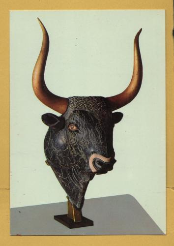 `Heraklion Museum - `Bull`s Head Rhyton.From Knossos (16th cent BC)`` - Postally Unused - Asimakopoulos Brothers Postcard.