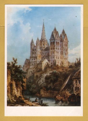`Limburg Cathedral, 1878 by Friedrich Perlberg` - Postally Unused - Kunsthandlung Topp Postcard.
