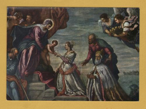 `Venice - Doge`s Palace - `Marriage of St Catherine (detail) by Tintoretto`` - Postally Unused - ARDO Postcard.