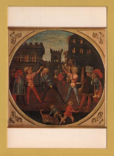 `Florence - Davanzati Palace - `Anon, 15th cent Tuscan: Civetto Game`` - Postally Unused - Nova LVX Postcard.