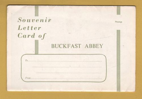 `Souvenir Letter Card of BUCKFAST ABBEY` - 6 Postcards - Postally Unused - J.Salmon Postcards.