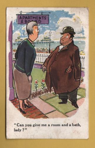 `Can You Give Me A Room And A Bath, Lady?` - Postally Used - Raphael Tuck & Sons Postcard