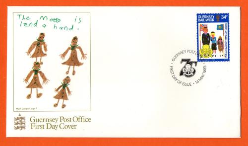 Bailiwick Of Guernsey - FDC - 1985 - Girl Guides Issue - Guernsey Post Office First Day Cover