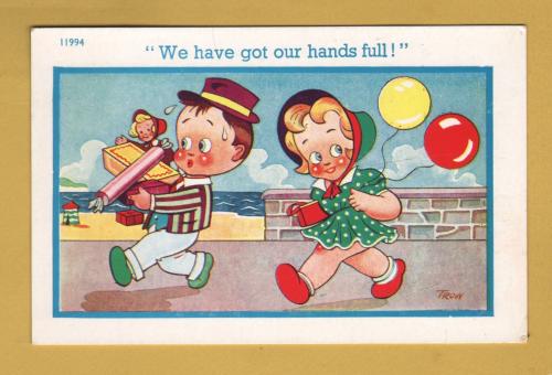 `We`ve Got Our Hands Full!` - Postally Unused - C.Richter Postcard