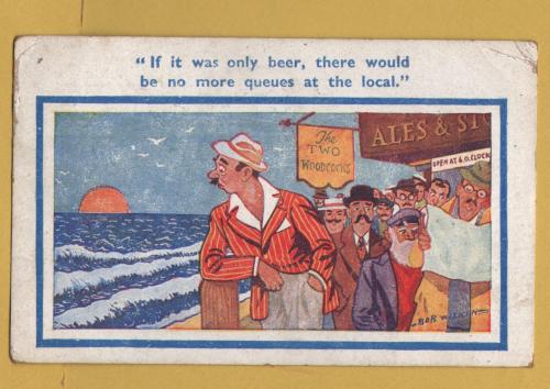 `If It Was Only Beer, There Would Be No More Queues At The Local` - Postally Used-1949 - D.Eisner & Sons Postcard
